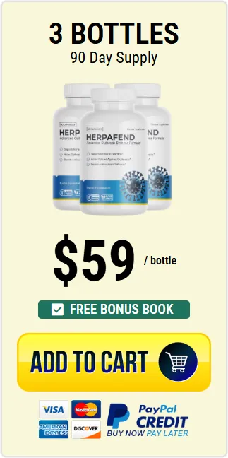 HerpaFend 3 bottles, $59 per bottle with a free bonus book